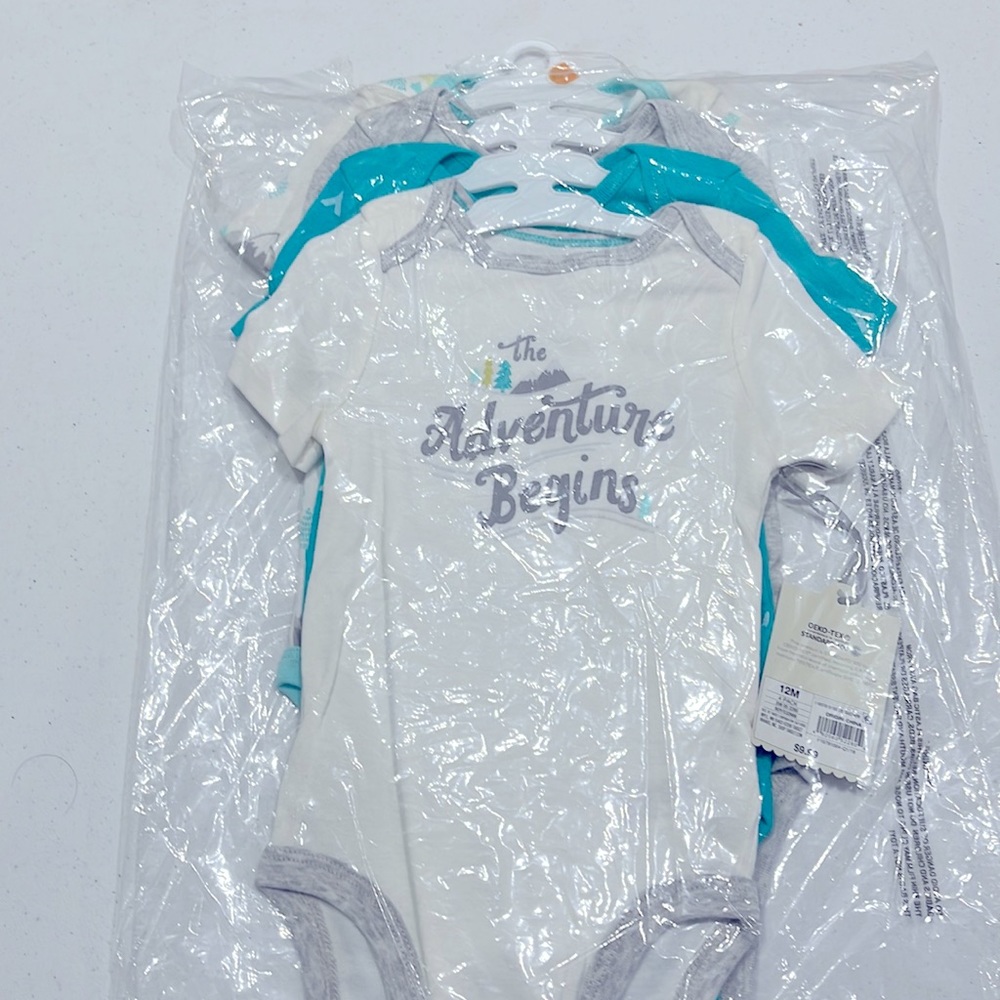 Brand new cloud island for packs, short sleeve, bodysuit size 12 months